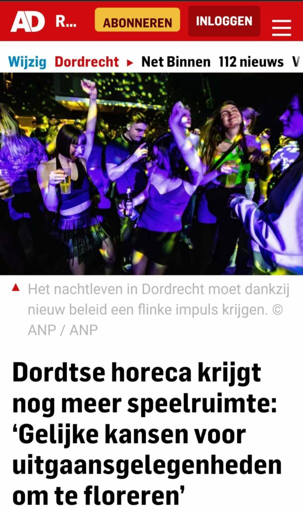 DORDSTE HORECA KRIJGT MEER SPEELRUIMTE DORDSTE HORECA KRIJGT MEER SPEELRUIMTE