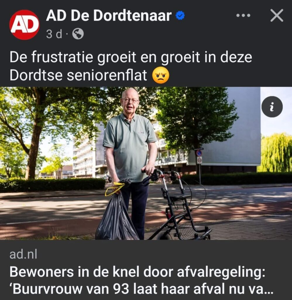 Afvalregeling seniorenflats Sterrenburg moet beter!